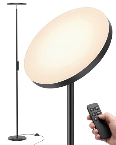 Natapai Floor Lamps for Living Room, 69" Tall LED Lamp, 2800LM Standing Lamp Remote & Foot Switch with 1H Timer, 2700-6500...