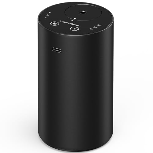 Waterless Essential Oil Diffuser, Rechargeable Scent Diffusers with 3 Mist Levels & Timers, Portable Aromatherapy Diffuser...