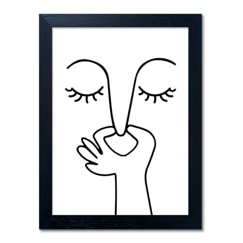 Black and White Bathroom Wall Decor Bad Smell Humorous Wall Art Funny Guest Toilet Picture Print Painting Modern Minimalis...