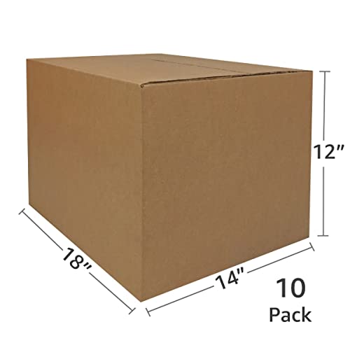 UBMOVE Moving Boxes Medium 18x14x12-Inches (Pack of 10), Cardboard Boxes For Storage, Mailing & Shipping