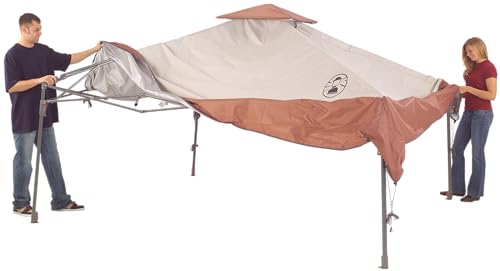 Coleman 13x13ft Instant Canopy Sun Shelter, Portable Shade Tent Sets Up in 3 Minutes, Vented Roof for Airflow & UPF 50+ Su...