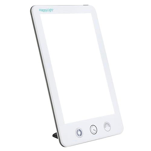 Verilux HappyLight Touch Plus - Light Therapy Lamp with 10,000 Lux, UV-Free, LED Bright White Light with Adjustable Bright...
