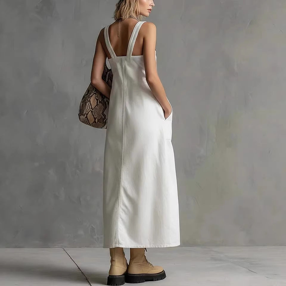 Womens Fashion Mid-length Off-shoulder Dress