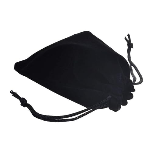 Colorsheng 20pcs 4.5 "X 5.5" Velvet Drawstring Cloth Jewelry Pouches Gift Candy Bags Wedding Headphones Bag (Black)