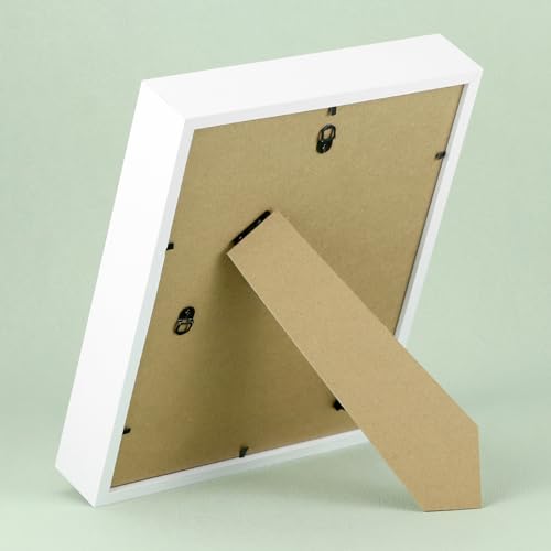 QWORK 8 x 10in Shadow Box Picture Frames - MDF Wood with Acrylic Front, 3 Pack Square Shadow Boxes Display Cases for Photo...