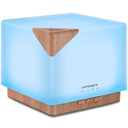 URPOWER Aromatherapy Essential Oil Diffuser Humidifier, 700ml Large Capacity Modern Ultrasonic Aroma Diffusers Running 20+...