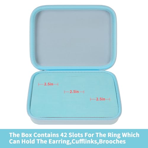 GWCASE Ring Organizer Storage Case - Jewelry Ring Display Collector Box with 42 Slots. Rings Tray Holder Showcase Fits for...