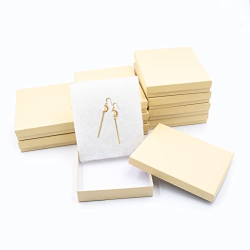 opaprain Cardboard Jewelry Brown Gift Boxes 10 Pack6x5×1 inches, its Apply to displaying Necklaces, Rings, Bracelets, Earr...