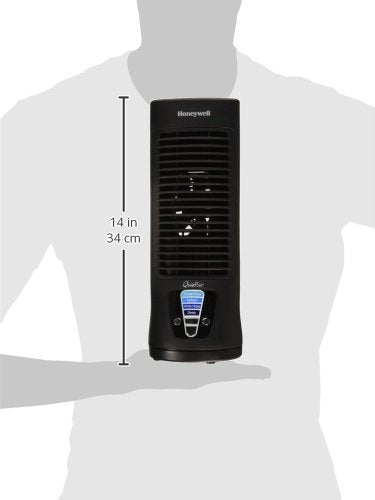 Honeywell HTF210B QuietSet Personal Table Fan, Black – Oscillating Personal Fan with Quiet Operation and 4 Levels of Power...