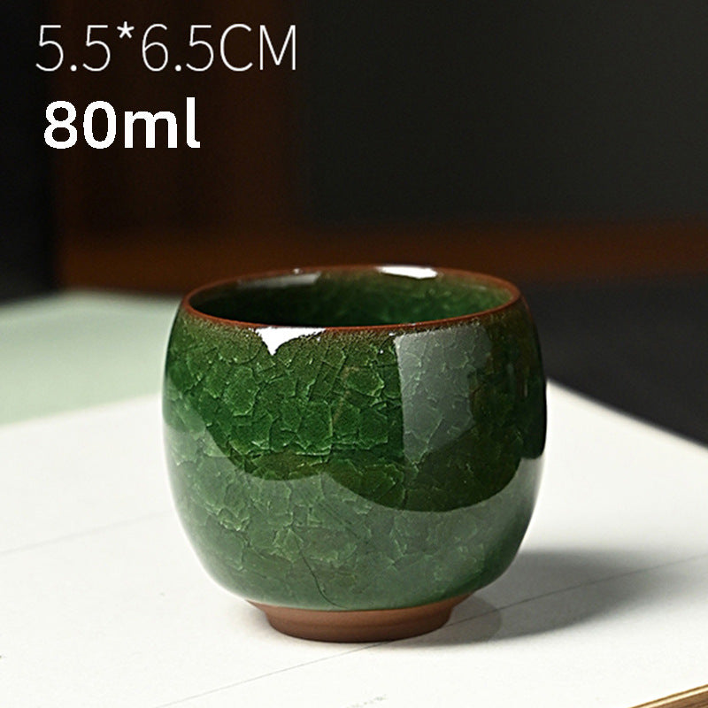 Ice Flower Dragon Egg Tea Bowl Always-standing Cup Anti-scald Ceramic Cooling Cup
