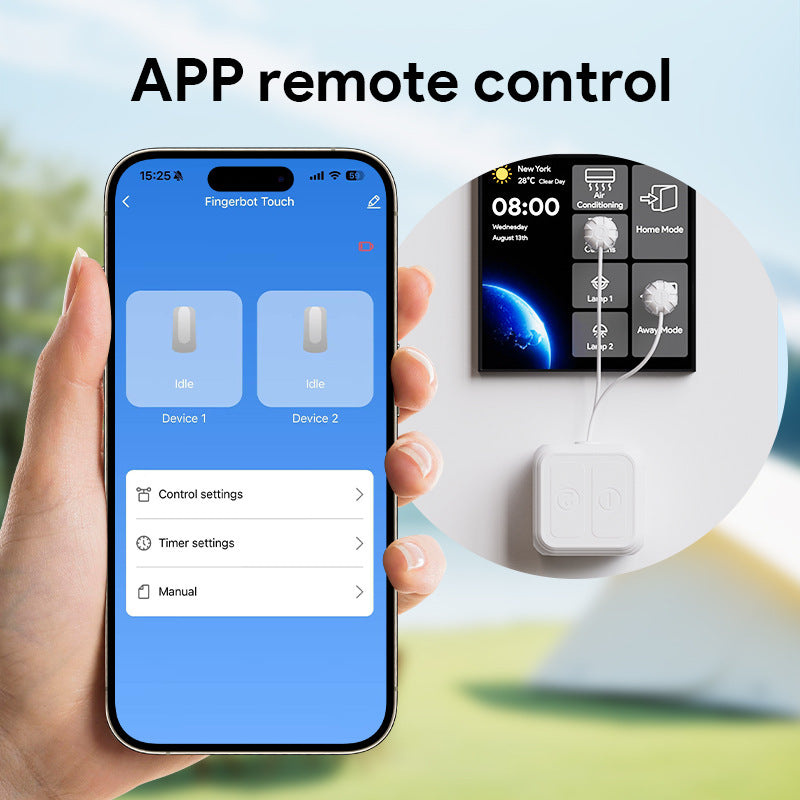 Touch Screen Finger Robot Dual Control Bluetooth Graffiti Smart Remote