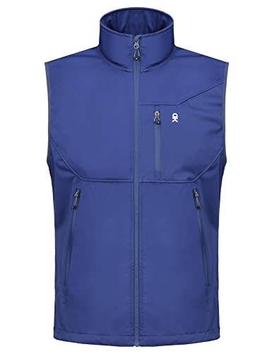 Little Donkey Andy Men's Lightweight Softshell Vest Windproof Sleeveless Jacket for Travel Hiking Running Golf