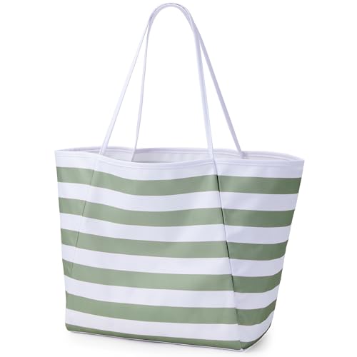 KALIDI Beach Tote Bag Women Large Waterproof Sandproof Shoulder Handbag Packable Grocery Bag Hobo Purse for Picnic Vacation