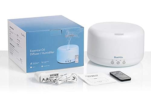 BlueHills Premium 1000 ML XL Essential Oil Diffuser Aromatherapy Humidifier with Remote for Large Room Home 18 Hour Run Hu...