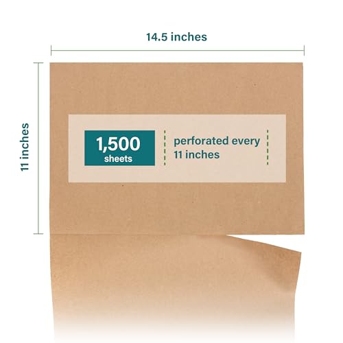 Elementree Brown Packing Paper Sheets for Moving & Shipping - 1500 Count (1375 Feet) - 14.5" x 11" Sheet Size - Sustainabl...