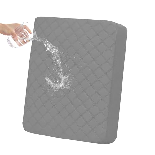 Easy-Going Waterproof Chair Cushion Cover, Non-Slip Leakproof Sofa Seat Cushion Slipcovers, Quilted and Stretch Furniture ...