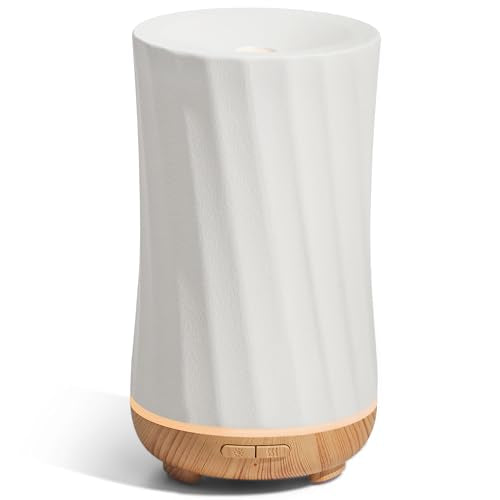 InnoGear 150ml Ceramic Oil Diffuser, Handcrafted Stone Essential Oil Diffuser Aromatherapy Diffusers Ultrasonic Cool Mist ...