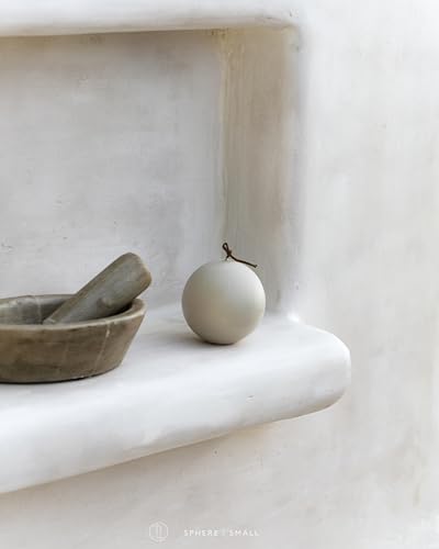 LAWA Sphere Candle - Beautiful Handmade Pillar Soy Wax Elegant Aesthetic Candle Housewarming Gift Home Room Shelf Decor Id...