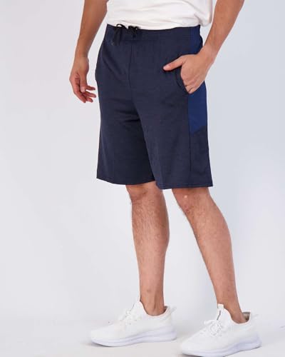 Real Essentials Men’s 5 Pack: 9" Dry-Fit Shorts – Athletic Gym, Workout, Basketball, Running, Casual Lounge Active Pockets