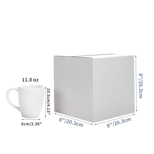 Hoikwo 8x8x8 Shipping Boxes Set of 25, White Corrugated Cardboard Box for Small Business for Packaging Mailing