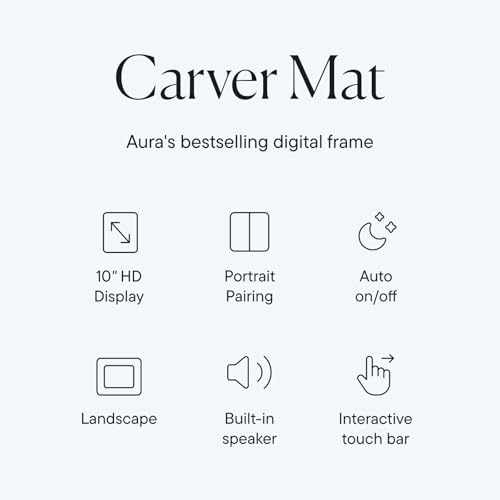 Aura Carver 10.1" WiFi Digital Picture Frame | The Best Digital Frame for Gifting | Text Photos Directly to Your Frame fro...