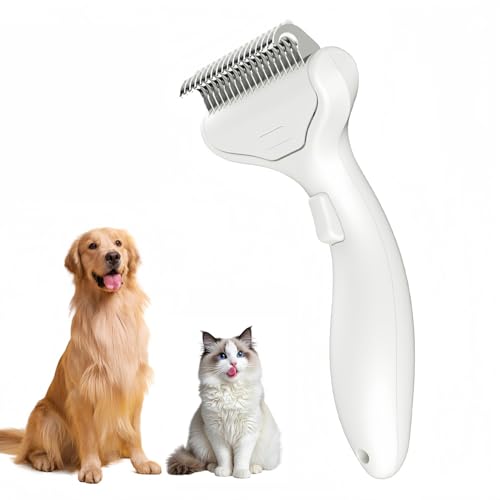 OYCGYLCH Undercoat Rake for Dogs & Cats, Deshedding Brush for Long haired Pets,Dog Brush for Shedding with Release Button,...
