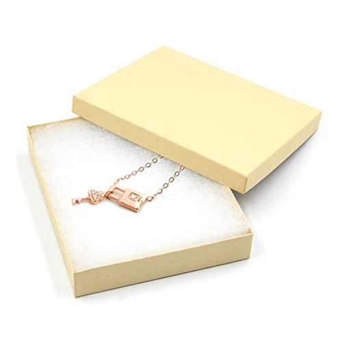opaprain Cardboard Jewelry Brown Gift Boxes 10 Pack6x5×1 inches, its Apply to displaying Necklaces, Rings, Bracelets, Earr...