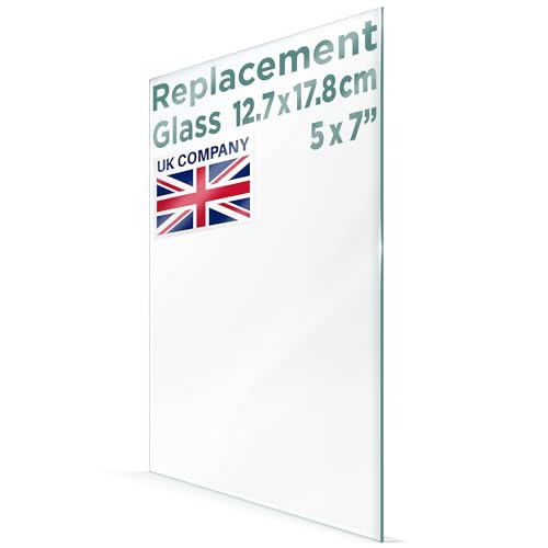 Icona Bay 5x7 Picture Frame Heat Strengthened Glass Replacement (5 x 7, 2 Pack) Replacement Glass for 5 by 7 Photo Frame, ...