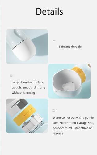 Dog Water Bottle with Food Container, Convenient Pet Water Bottle, Leak Proof Puppy Water Dispenser for Pets Outdoor Walki...