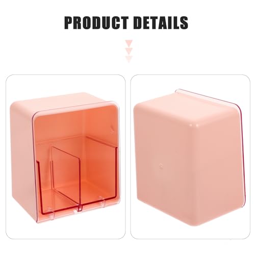 Cotton Pad Holder and Makeup Storage Organizer, Double-Layer Desktop Storage Box with Dustproof Lid, for Bathroom and Dres...
