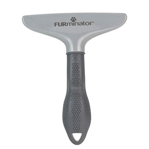 FURminator Dog/Cat Grooming Rake, Grooming Tool, Removes Loose Hair and Tangles, Gray