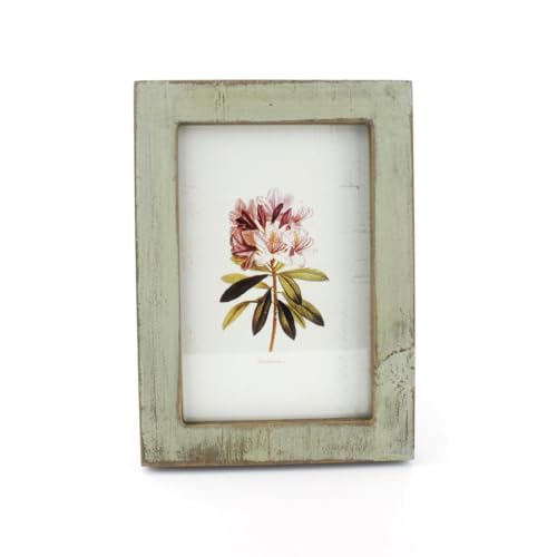 Zhenzan Frames 4x6 Inches Simple Rectangular Desktop Family Picture Photo Frame with Glass Front (Green)