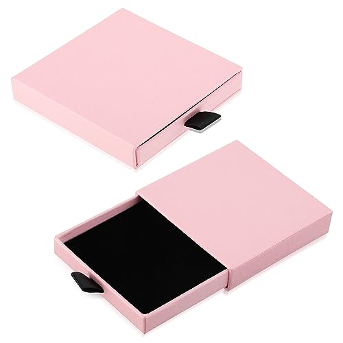 Yolev 2 Pack Jewelry Gift Boxes Cardboard Jewelry Boxes, 2.9x3.1x0.7Inch Small Gift Boxes for Bracelets Earrings Necklaces...
