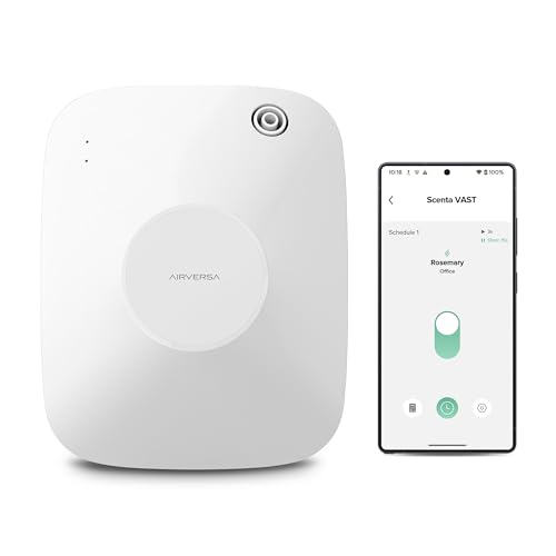 Airversa Smart Waterless Essential Oil Diffuser Scent Air Machine with 12A1V Power Adapter for Large Rooms Spaces Home and...