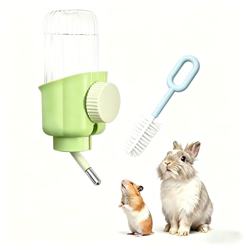 Guinea Pig Water Bottle/Dispenser for Cage 12Oz Hanging Rabbit Water Bottle No Drip Automatic Bunny Water Dispenser No Lea...