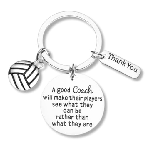 Infinity Collection Volleyball Coach Keychain, Stainless Steel Key Chain, Coach Gifts