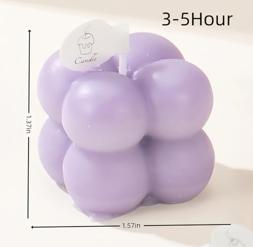 6-in-1 Mini Soy Wax Candles Gift Set – Eco-Friendly Aromatherapy, Lavender/Peach/Sea Salt Scents, Bubble Shaped Decorative...