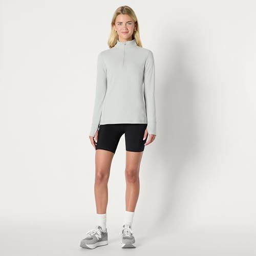 Amazon Essentials Women's Athletic Soft Performance Lightweight Quarter-Zip Long Sleeve Workout Top