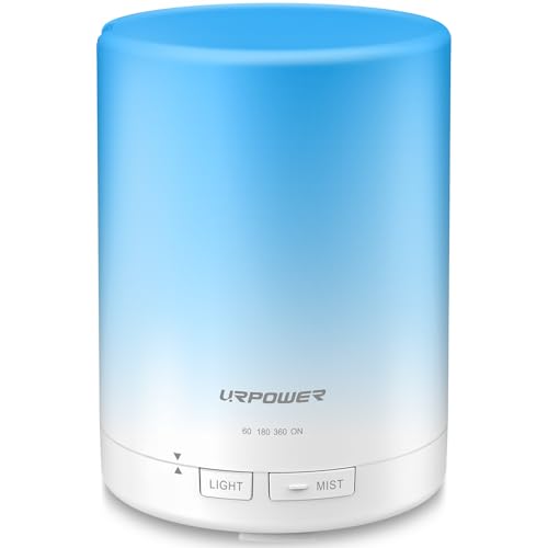URPOWER 300ml Essential Oil Diffuser: Ultrasonic Aromatherapy Diffuser Quiet Auto Shut-Off, 4 Timer Settings(1H 3H 6H ON)...