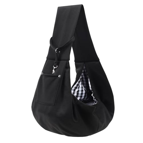 Dog Carrier Sling - Reversible Puppy Carrier Purse with Storage Pocket, Hand-Free Dog Sling Carrier for Carry Small Dogs a...