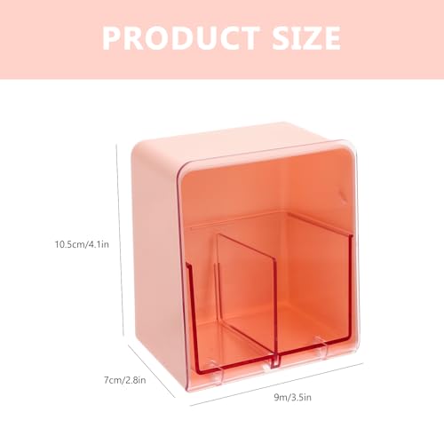 Cotton Pad Holder and Makeup Storage Organizer, Double-Layer Desktop Storage Box with Dustproof Lid, for Bathroom and Dres...