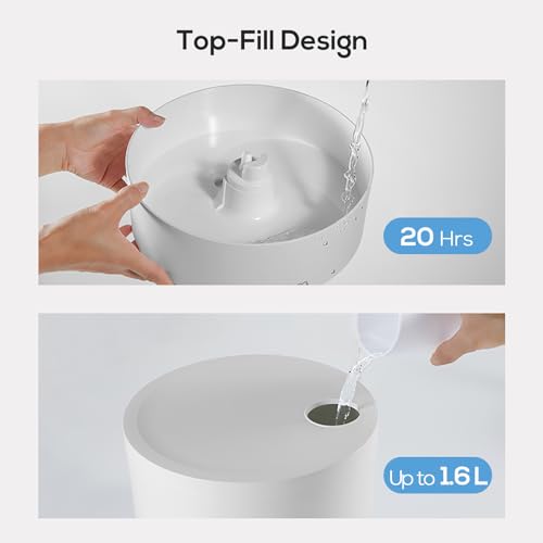 Large Humidifiers Easy to Clean,1.6L, Essential Oil Diffuser, Colorful Light,Ultrasonic Top Fill Cool Mist Humidifiers for...