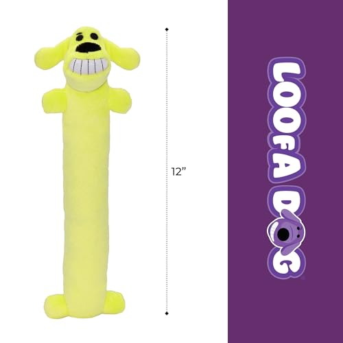 Multipet Original Loofa Dog Plush Toy - Squeaky Toy for All Dogs - Extra Soft Plush - Stuffed Animal Dog Toys for Playing...