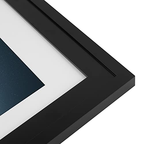 Golden State Art, 16x20 Picture Frame - Displays 11x14 Photo with Mat or 16x20 Without Mat, Wide Moulding Solid Wood Frame...
