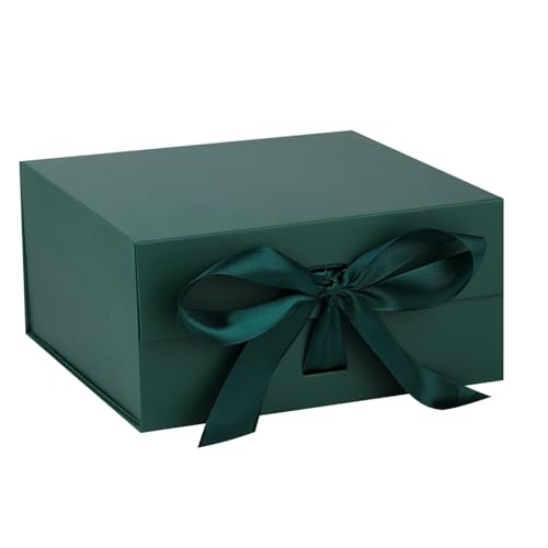 OEMVALATY Green Gift Box,6x6x3 Inches Gift Boxes with Lids for Presents with Magnetic Closure and Ribbon for Wedding,Stora...