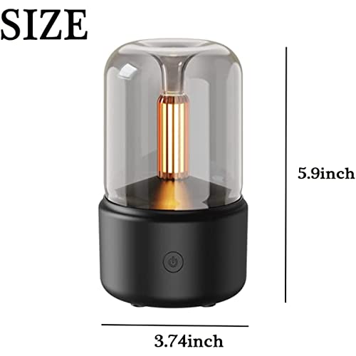 Candlelight Flame Air Diffuser,Portable Essential Oil Diffuser Noiseless 120ML Aroma Diffuser Waterless Auto-Off Protectio...