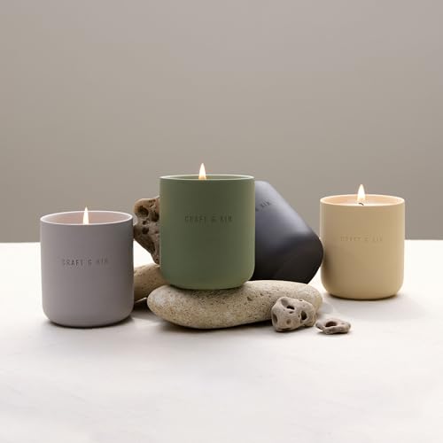 Craft & Kin Scented Candles Discovery Set | 4 Pack of 3oz Winter Candles | 20-Hour Burn Time, Soy Blend Wax, Cotton Wick, ...
