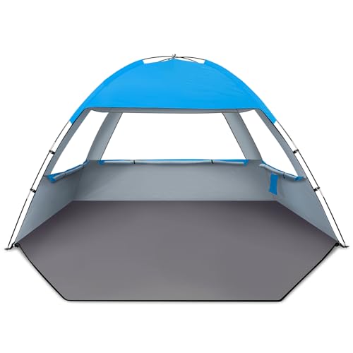 Venustas Beach Tent Sun Shelter for 3/4/6/8 Person, UPF 50+ UV Protection Beach Canopy, Lightweight and Easy Setup Cabana,...