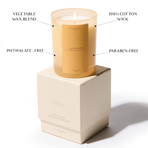Orange, Cedarwood & Clove Scented Candle | 11oz, 60 Hour Burn | Natural Soy Wax, Cotton Wick | Soy Scented Candles for Hom...