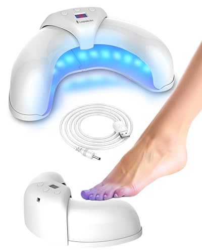 Fungabeam LED Nail Care Light for Fingernails & Toenails, Dual-Light Cosmetic Nail Appearance Tool, Multi-Nail Bandage Des...
